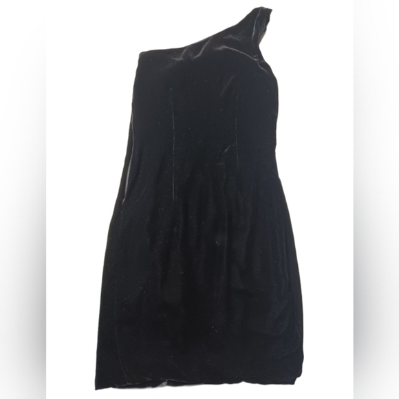 Diane Von Futstenberg Velvet Off The Shoulder Dark Academia 90’s Mini Dress - Picture 1 of 11